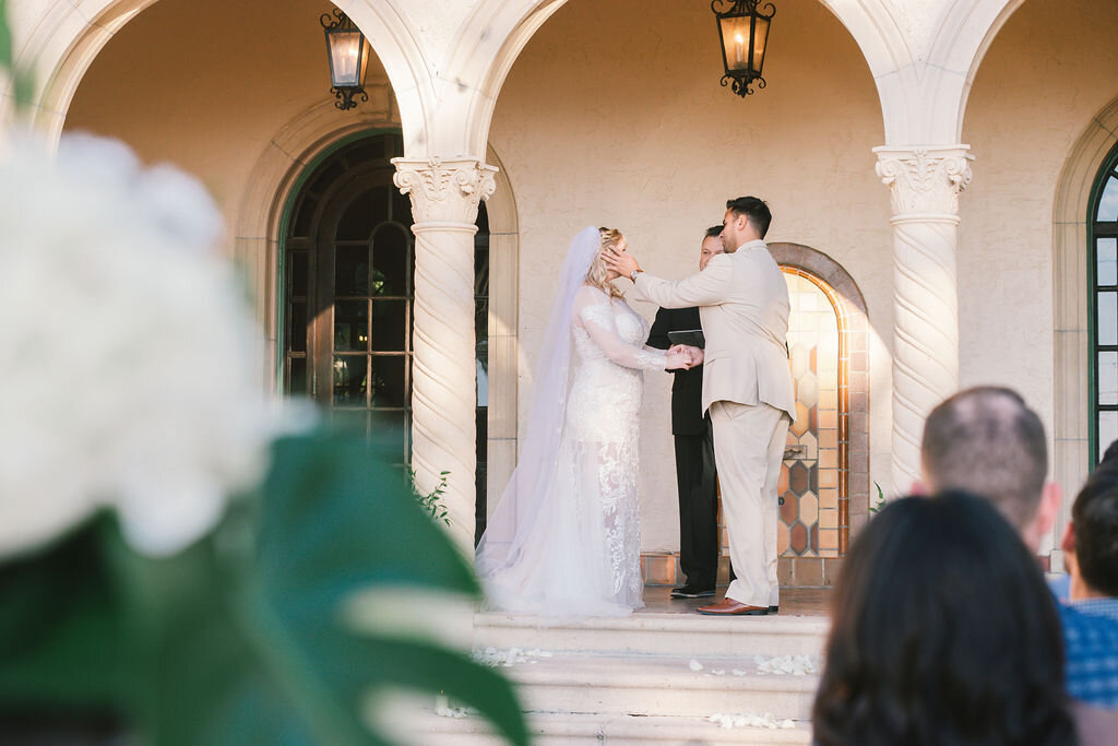 Elegant and Romantic wedding ceremony at the Powel Crosley Estate. Sarasota, Florida