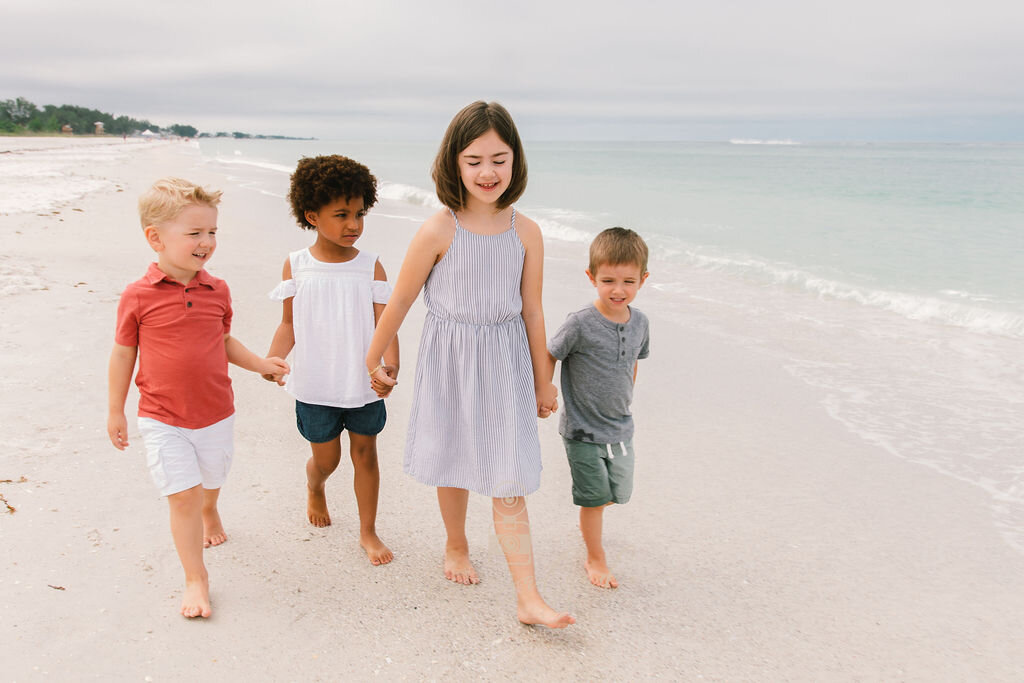 Tampa-kids-photographer, beach-family-session, Florida-beach-family
