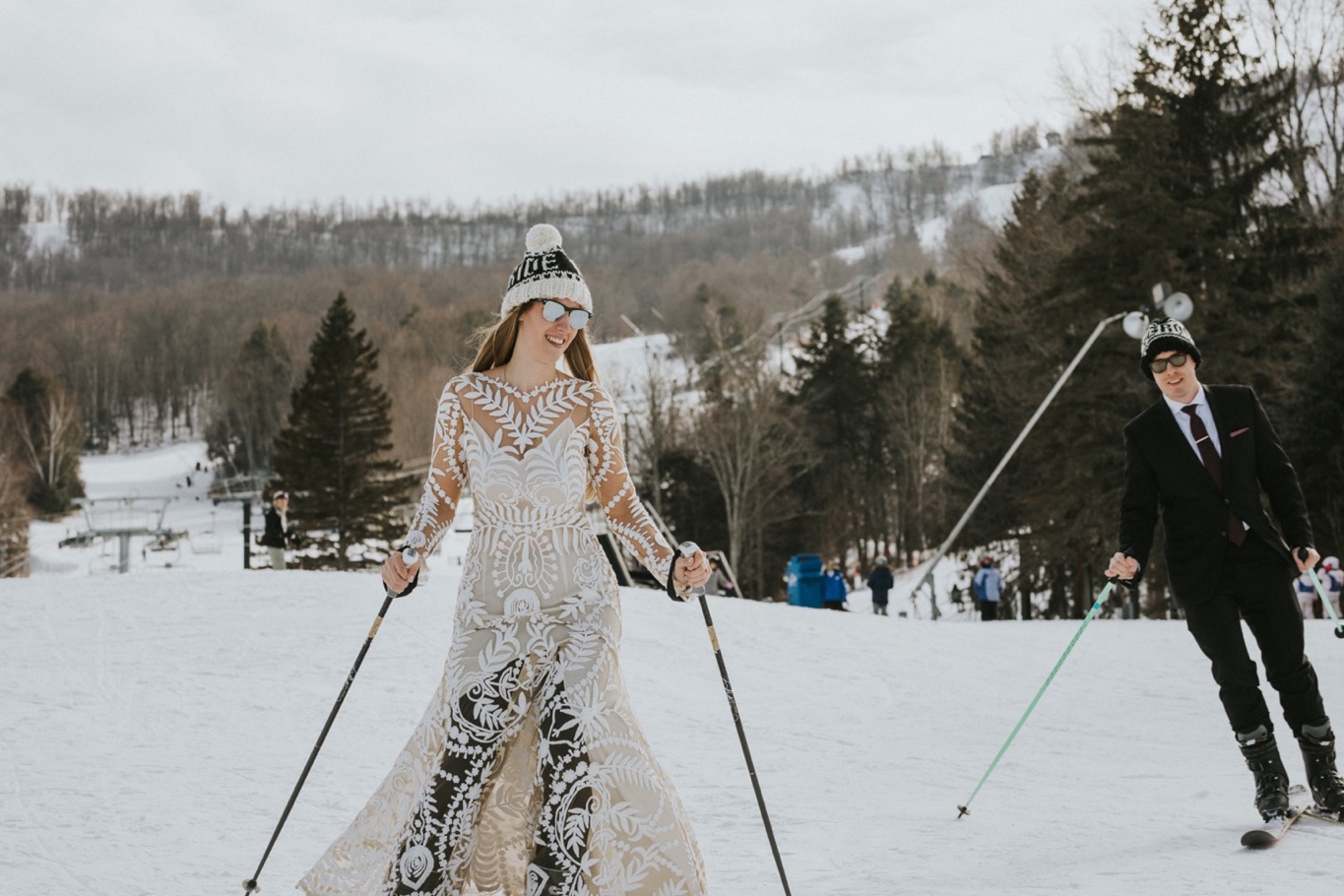 Windham Mountain, Windham Mountain Wedding, Hudson Valley Wedding Photographer, Rue De Seine, Ski Elopement