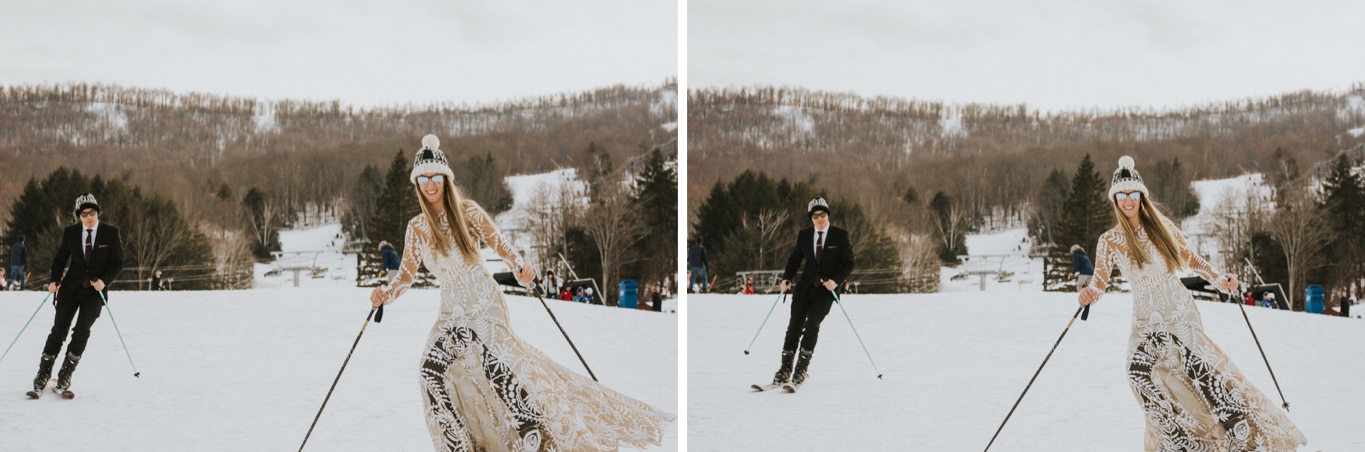 Windham Mountain, Windham Mountain Wedding, Hudson Valley Wedding Photographer, Rue De Seine, Ski Elopement