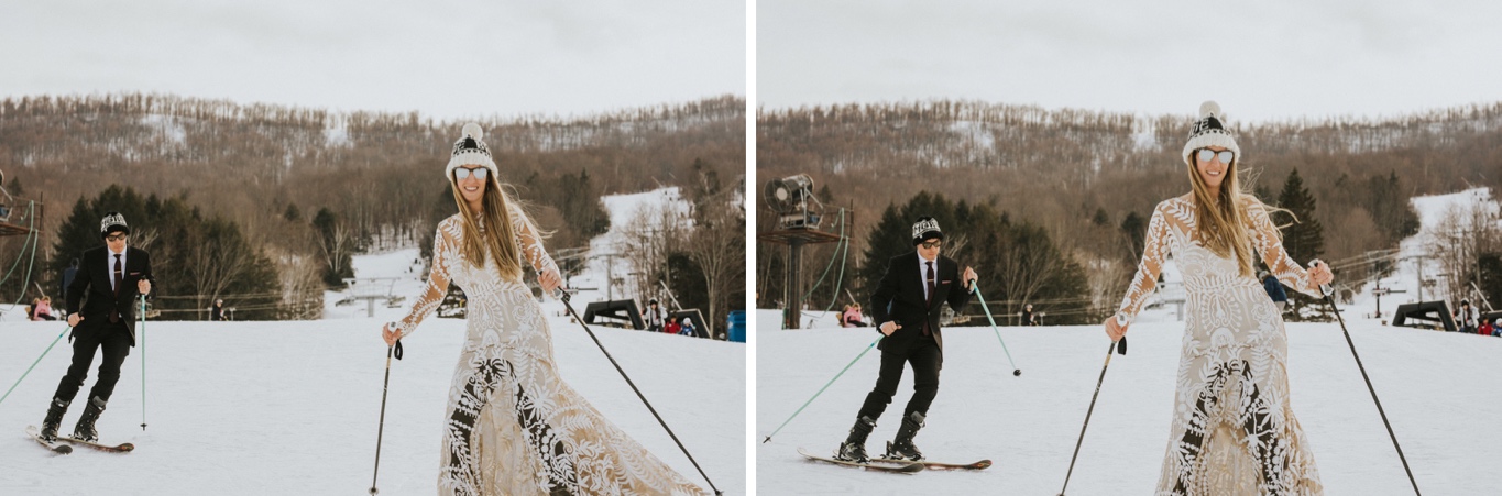 Windham Mountain, Windham Mountain Wedding, Hudson Valley Wedding Photographer, Rue De Seine, Ski Elopement