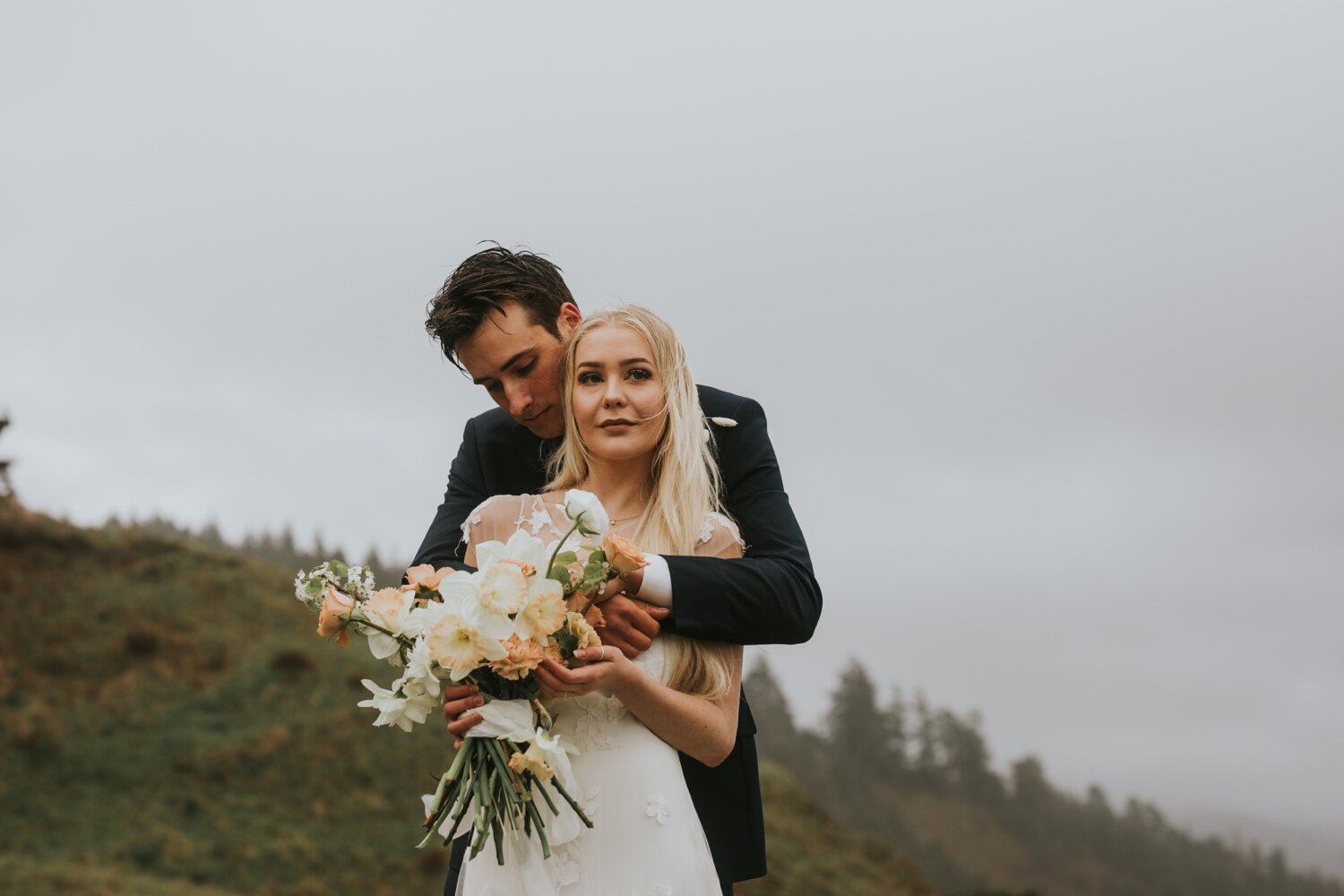 ecola state park, ecola state park wedding, cannon beach wedding, portland wedding photographer, oregon wedding photographer, ecola wedding photographer