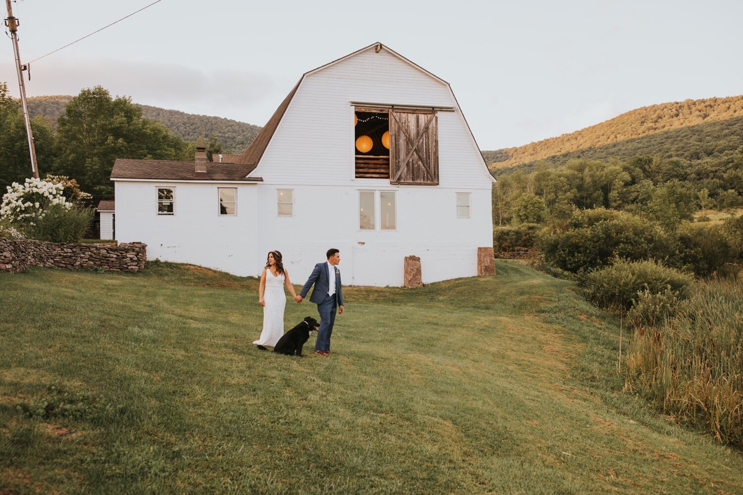 Inn at West Settlement, Inn at West Settlement Wedding, Summer wedding, summer wedding inspo, wedding flat lay, wedding invitations, weddings with dogs, Hudson Valley Wedding Photographer