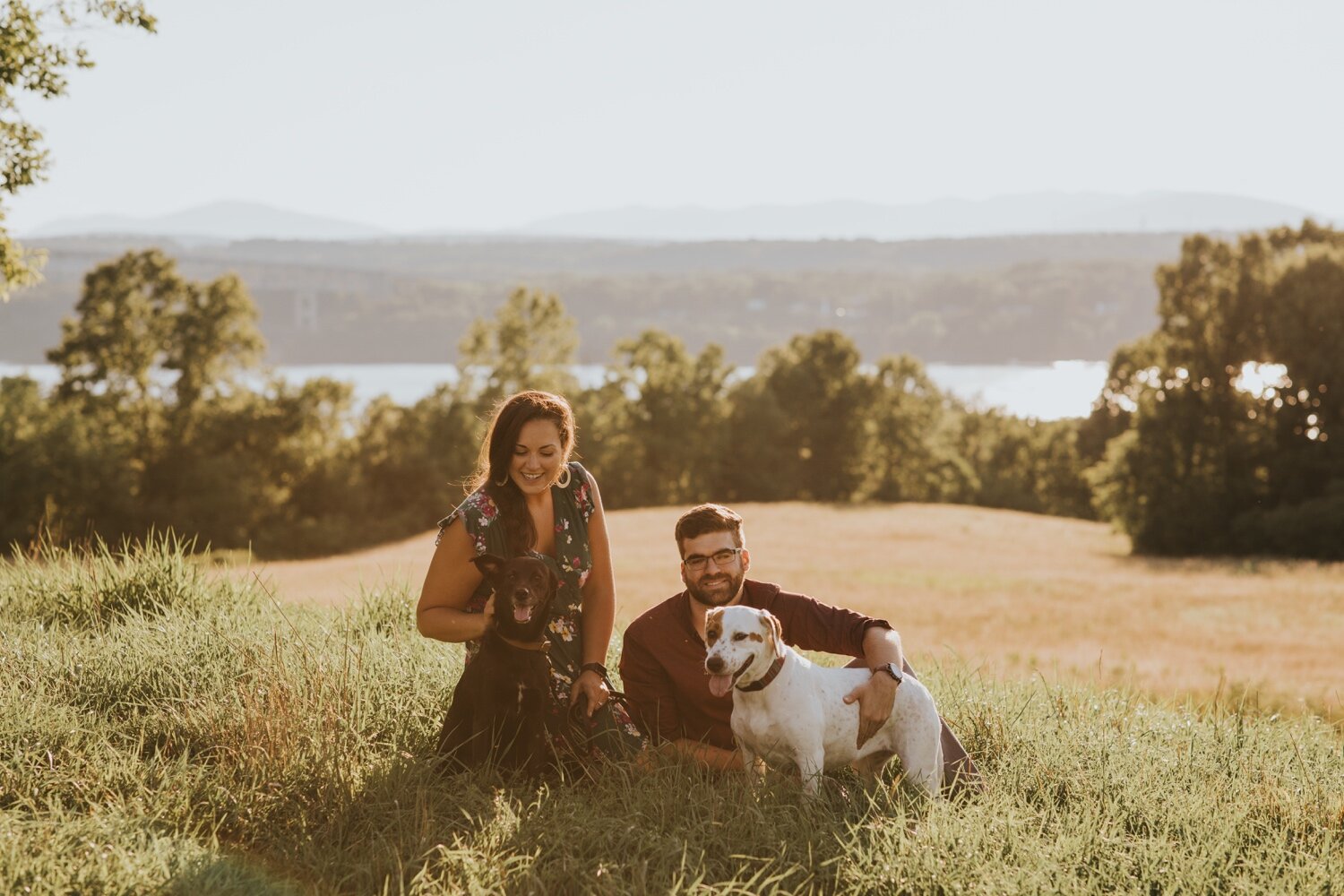 Hudson Valley Wedding Photographer, Catskill Wedding Photographer, Hudson Valley Engagement Session, Summer Engagement Photos, Engagement Photos with Dogs