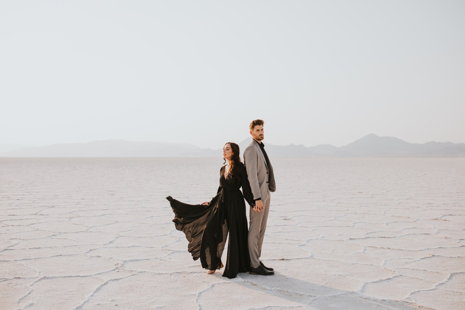 utah engagement session, bonneville salt flats, salt flats utah, destination wedding photographer, hudson valley wedding photographer, utah wedding photographer