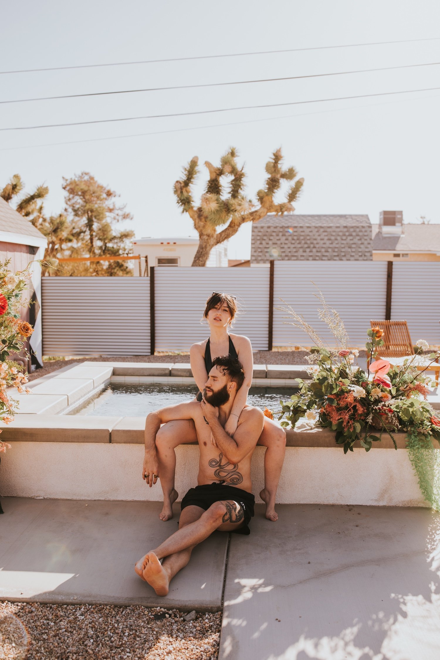 Joshua Tree Engagement, Hudson Valley Wedding Photographer, Poolside Engagement, Joshua Tree Wedding Photographer