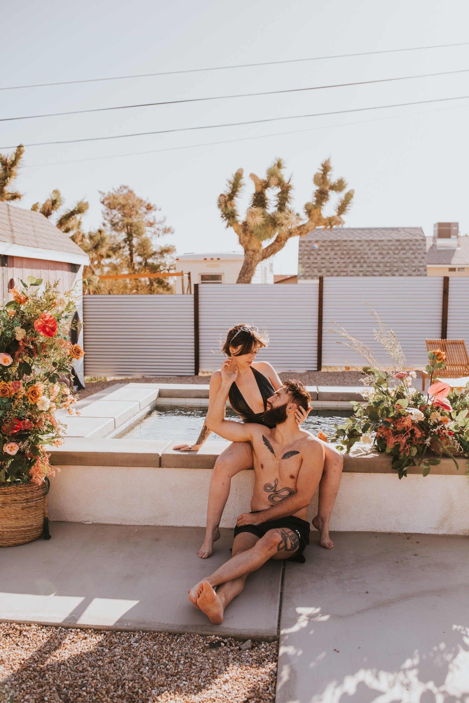 Joshua Tree Engagement, Hudson Valley Wedding Photographer, Poolside Engagement, Joshua Tree Wedding Photographer