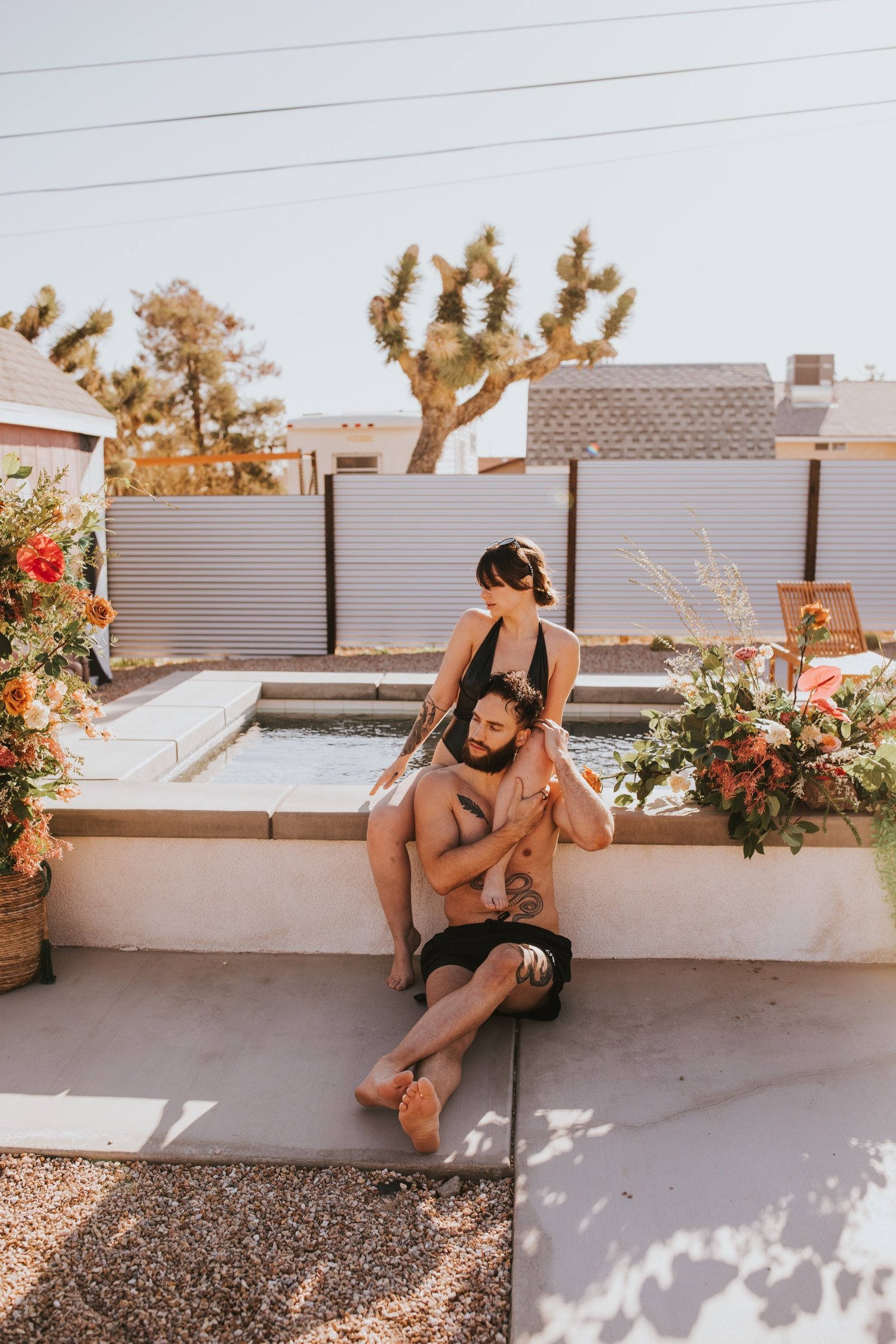 Joshua Tree Engagement, Hudson Valley Wedding Photographer, Poolside Engagement, Joshua Tree Wedding Photographer