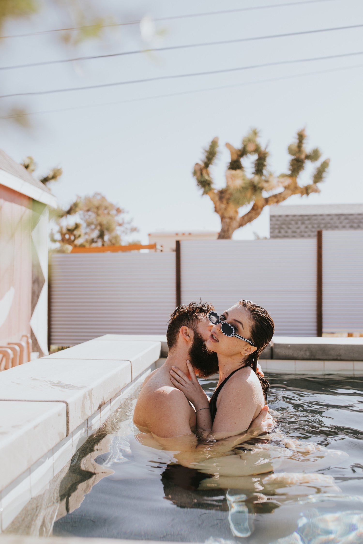 Joshua Tree Engagement, Hudson Valley Wedding Photographer, Poolside Engagement, Joshua Tree Wedding Photographer