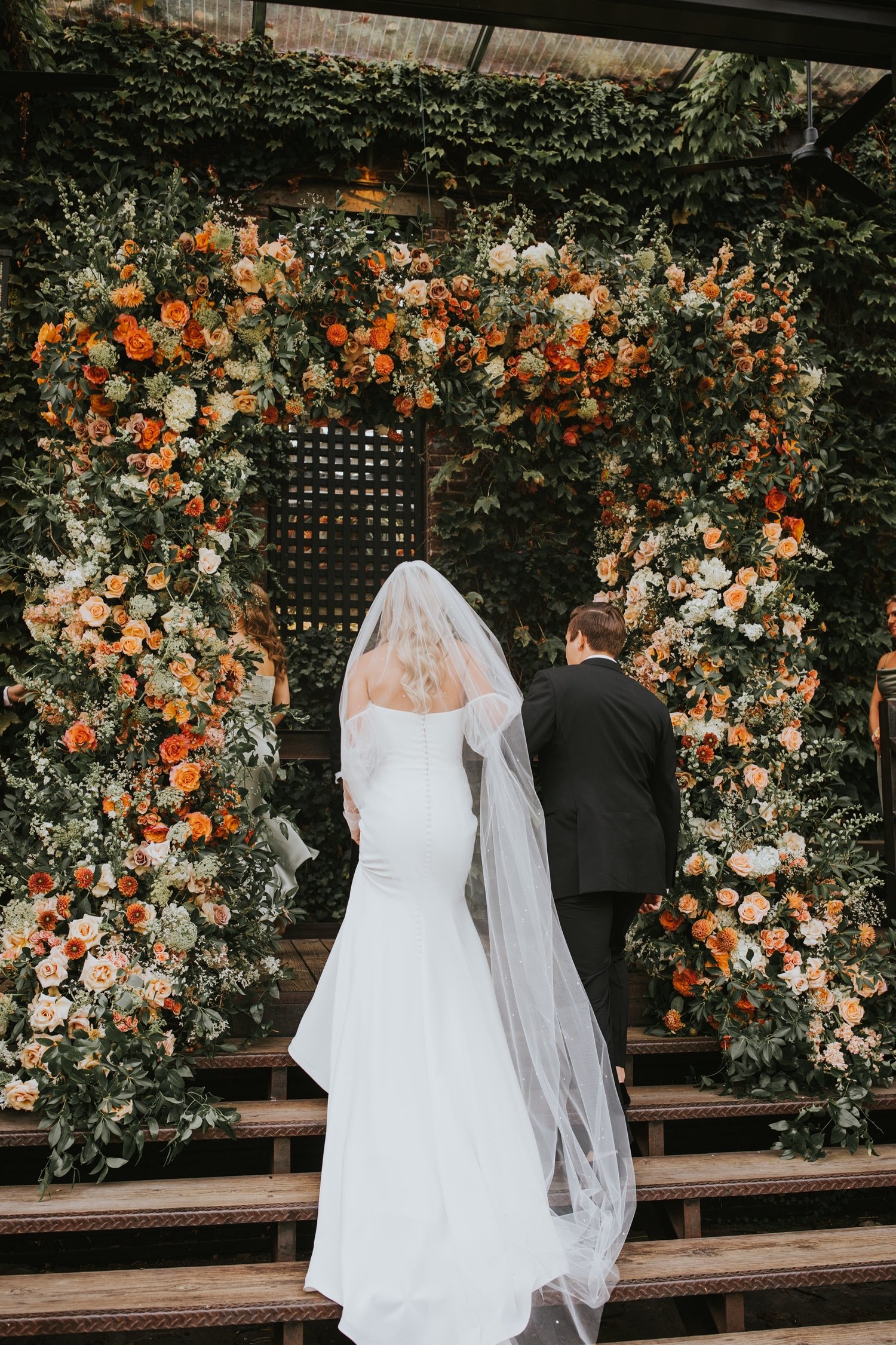 Hudson Valley Wedding Photographer, The Foundry LIC Wedding, The Foundry Wedding, Wedding Ceremony Florals, Wedding Ceremony