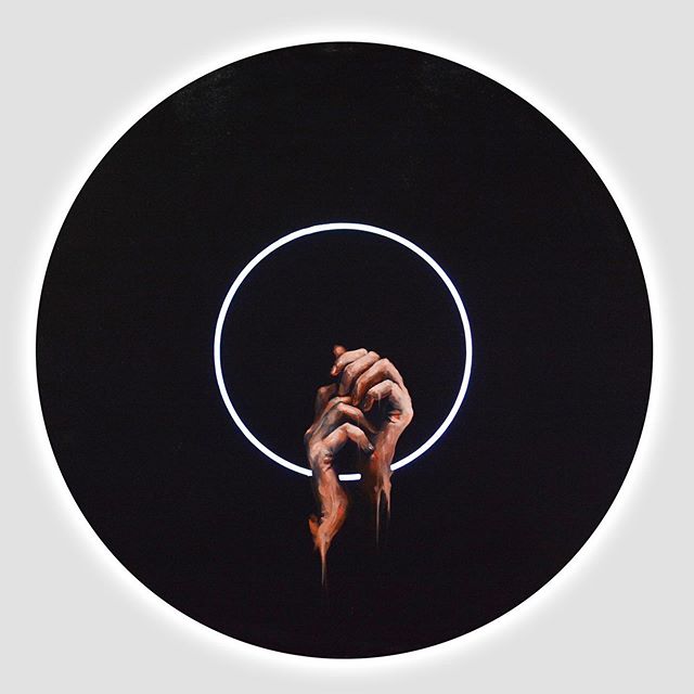 One of my paintings from Progress2019 Art Exhibition 
R E L U C  T A N C E
Oil on glass LED backlit 
30x30
&bull;
&bull;
&bull;
&bull;
#oilpainting #marrowcollective #artoftheday #minimalism #hands