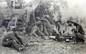 Integrated cowboy crew on the Merkleson Ranch, ca. 1890s, Texas; photo courtesy of the Gillette Brothers