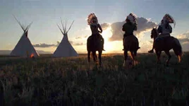 To help tell some history about Blackfeet warriors, we organized a re-enactment that included several riders in full regalia.