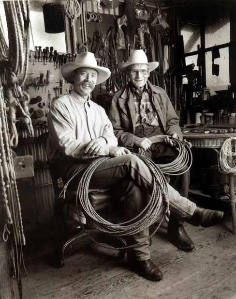 Randy Rieman and Bill Dorrance, Photo by Julie Chase Baldocchi
