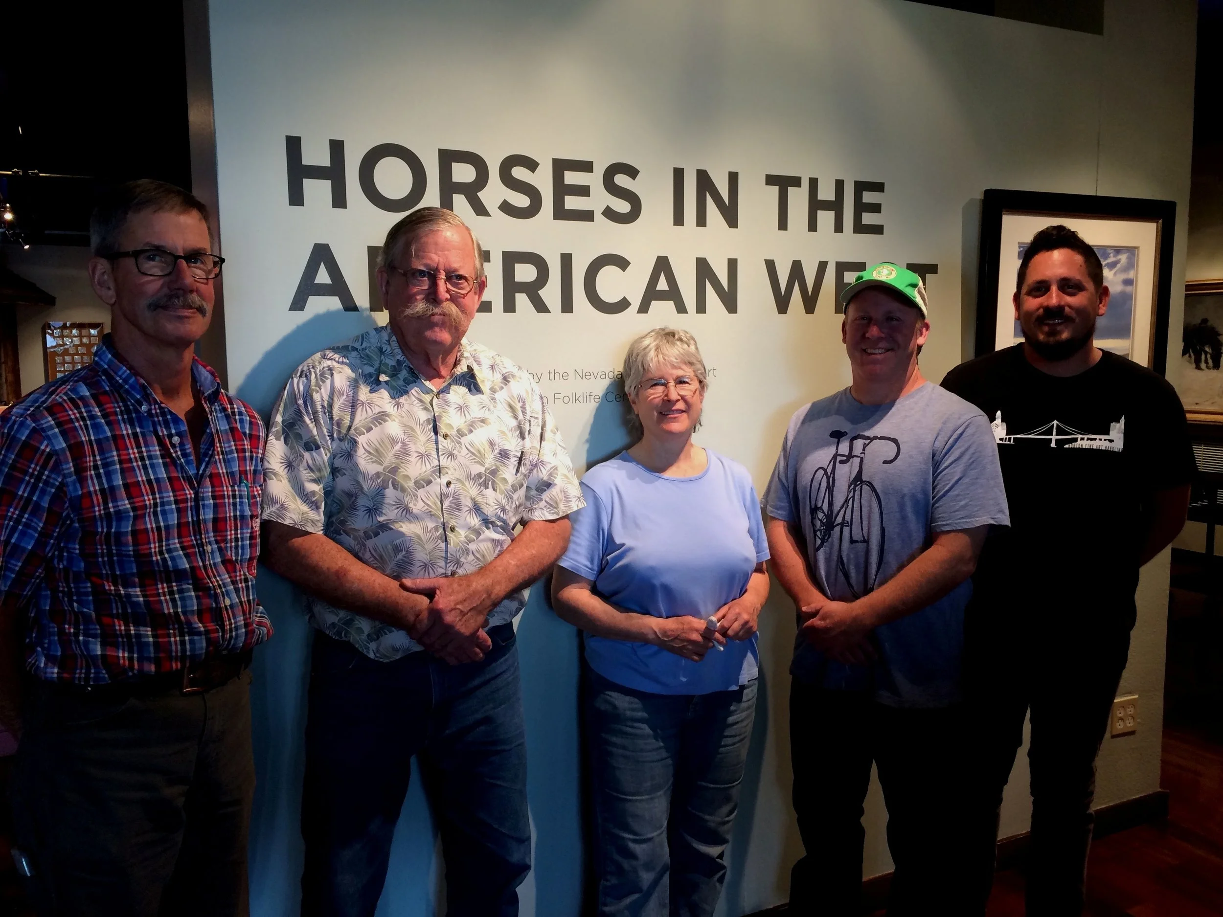 The installation crew - John Dits, Griff Durham, Beth Carpel, Brian Eyler and Chris Martin - photo by Meg Glaser