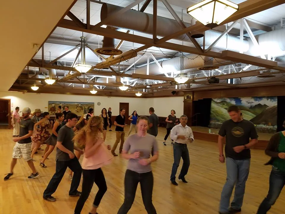 Salsa lessons at Let’s Dance!, photographer unknown.