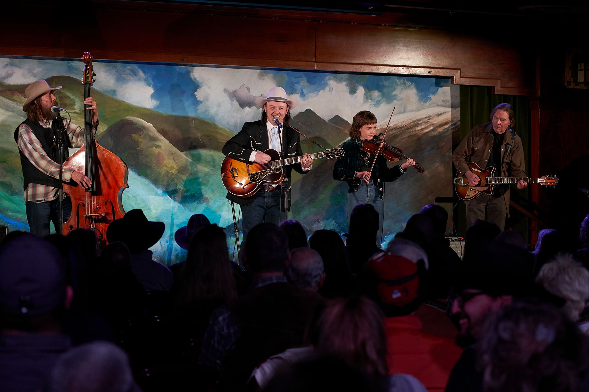  Sam Platts &amp; the Plainsmen perform during the  Routes &amp; Routes  show in the G Three Bar Theater. Photo by Marla Aufmuth. 