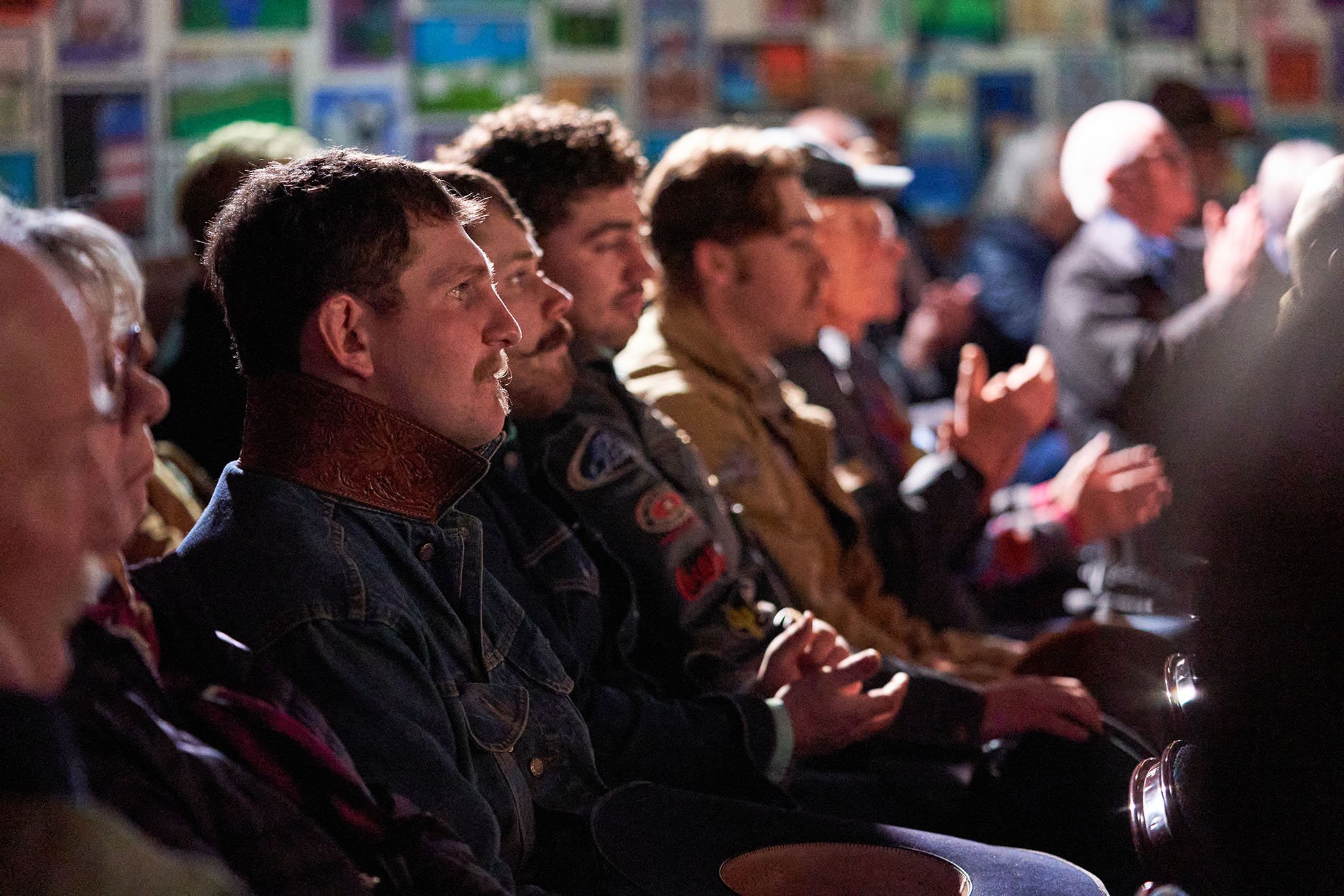  Audience members in the G Three Bar Theater. Photo by Marla Aufmuth. 