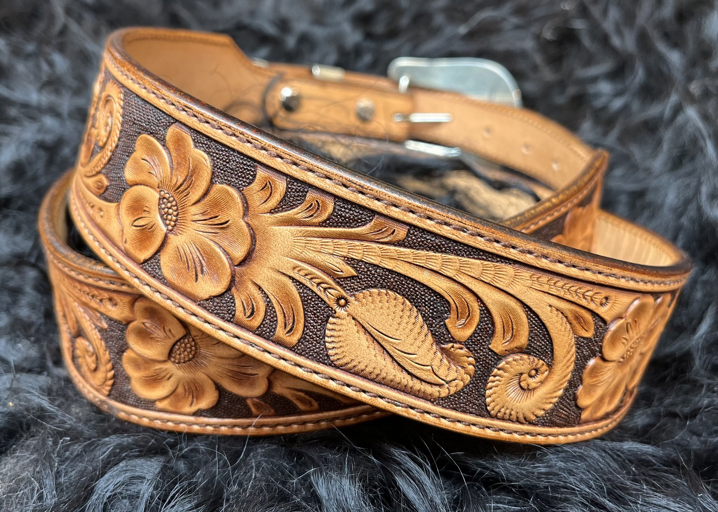 Belt made at Cow Camp Saddlery. Photo courtesy Mark Barcus.