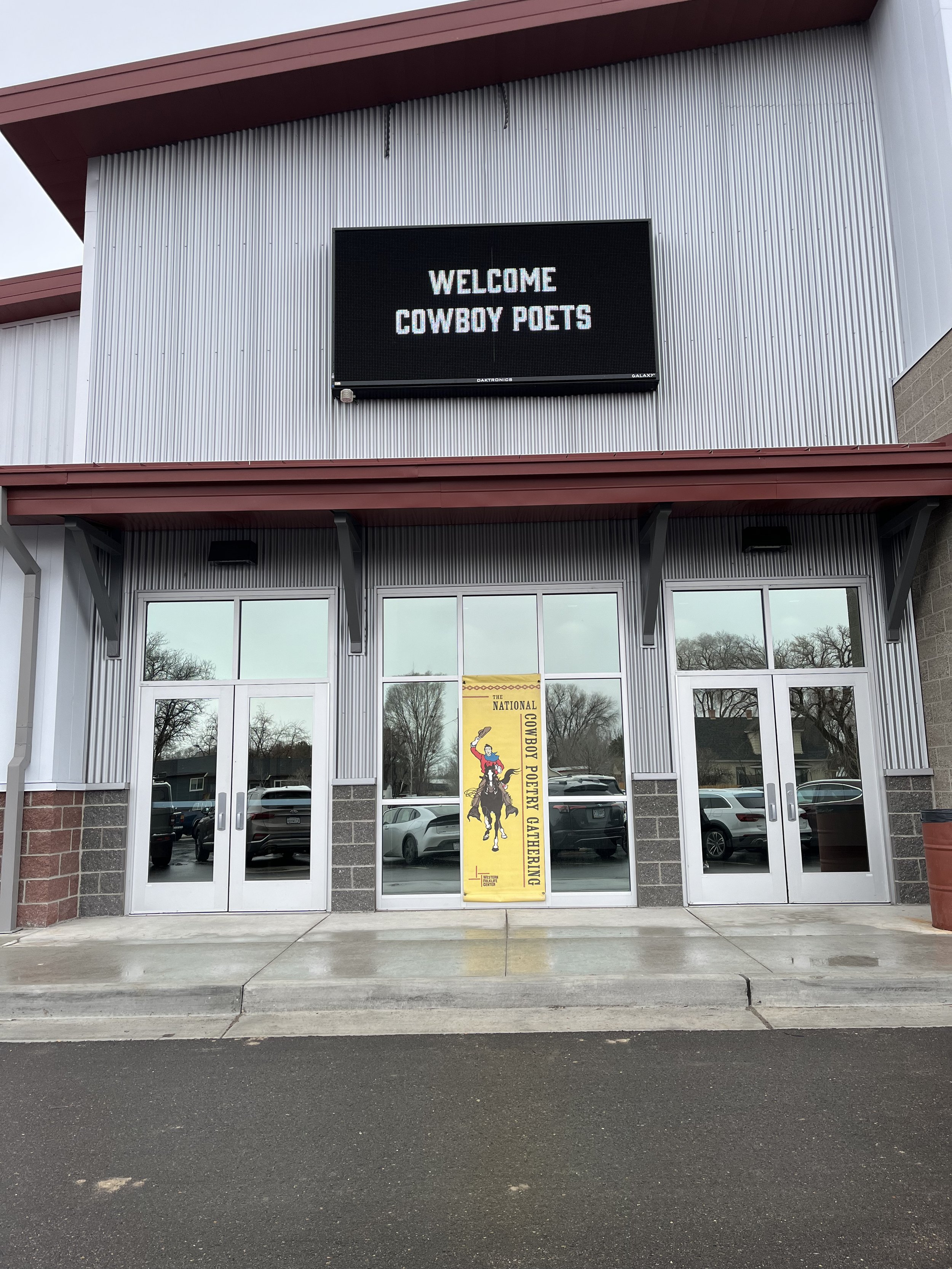 The Elko High School Performing Arts Building entrance. Photo by Piper Wiest