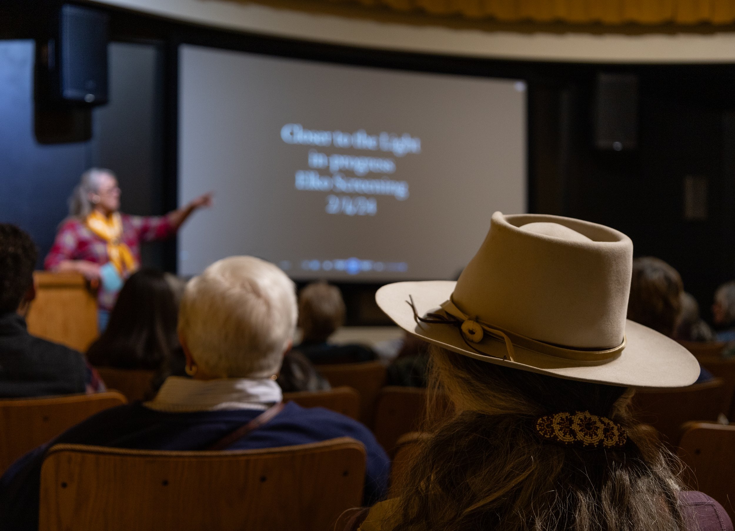 The revolving theater at the Northeastern Nevada Museum. Film screenings are shown here during the Gathering. Photo by Sydney Martinez