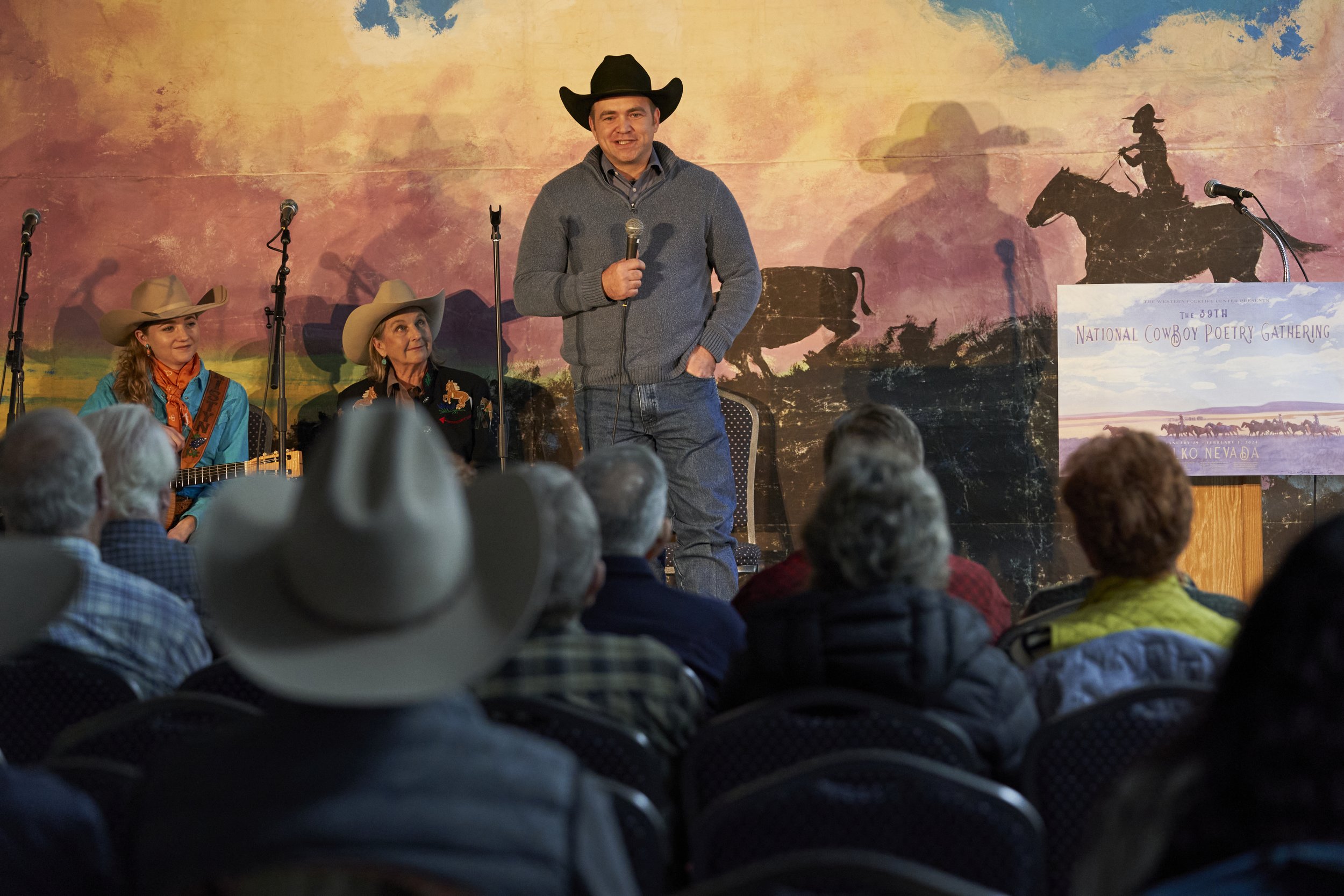 Kye Rieff performs at the 39th Gathering. Photo by Marla Aufmuth