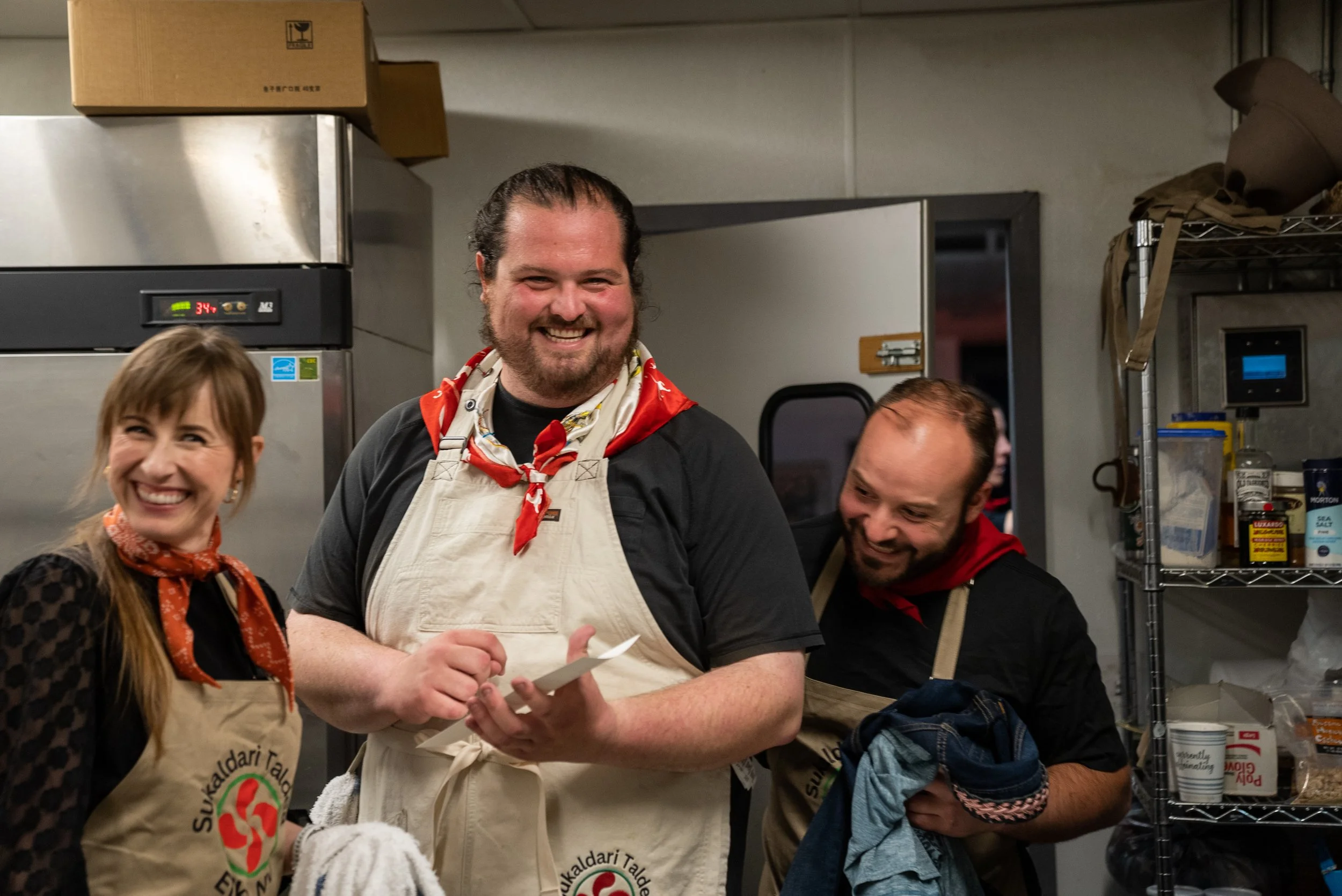 Jordan Wright at the 39th Gathering during Dinner at Sagardotegi. Photo by Natalie Aramendia