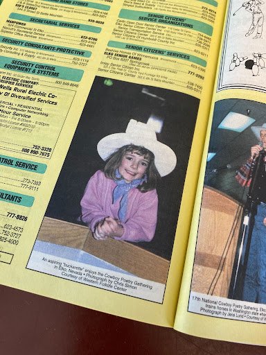 Callie Greenhaw in the 2000 Elko County phone book advertising the Gathering