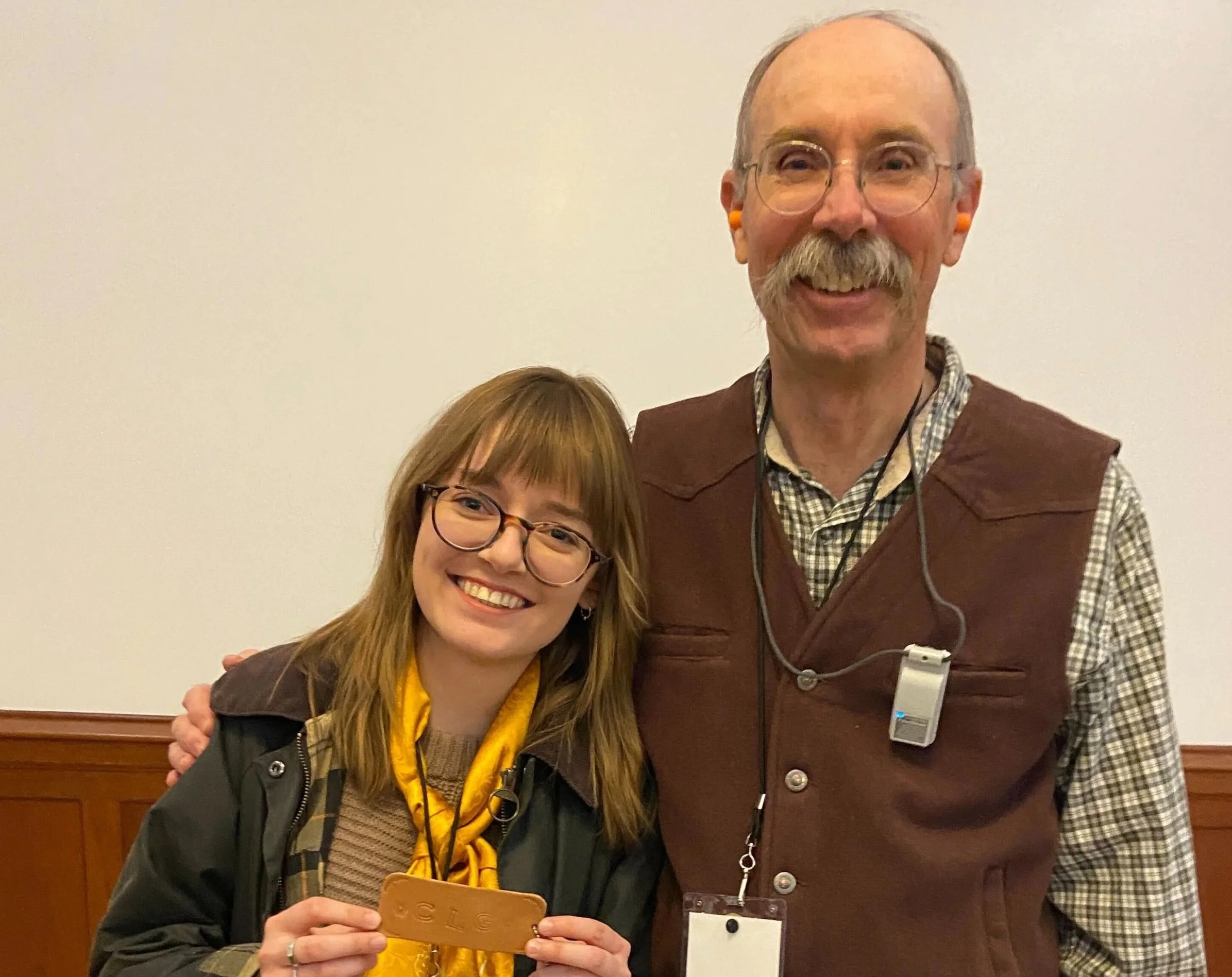 Callie and Youth Program Assistant Andy Boyer at the 39th Gathering’s Youth Festival 