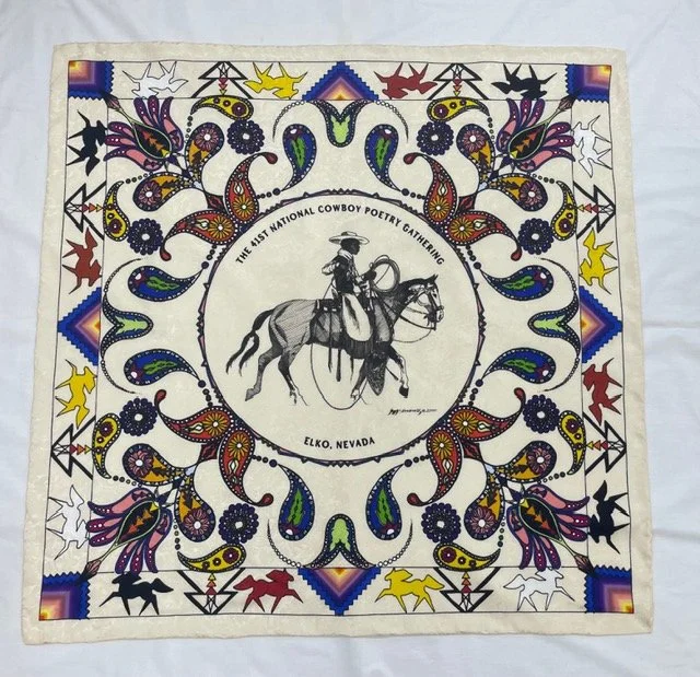 2026 National Cowboy Poetry Gathering Wild Rag (Ivory Background)