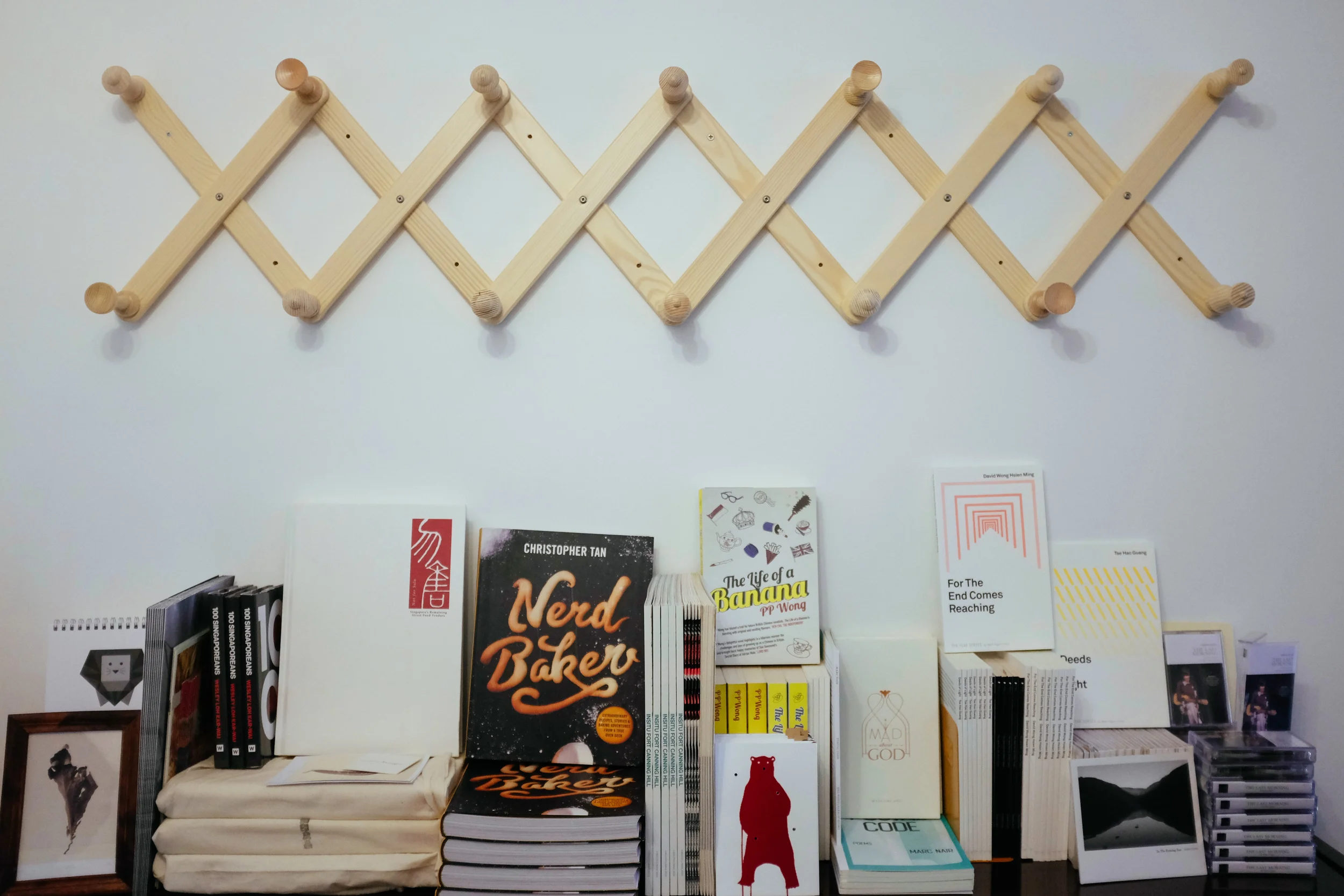 Fung is a fervent promoter of work produced by members of The Group. Books, music and art are also available online: thornsandthistle.sg