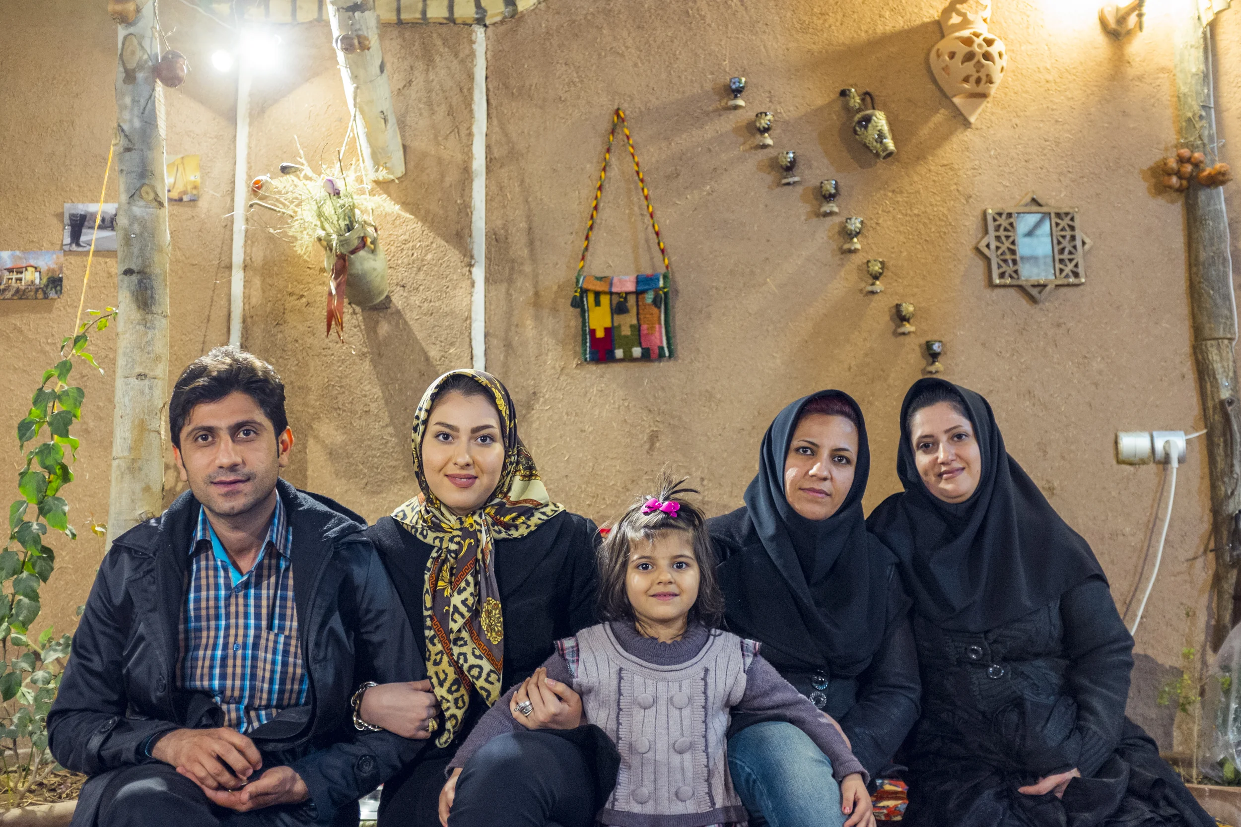 Guests of Kamalalmolk including Helia, Mohammad Rshidi’s daughter.