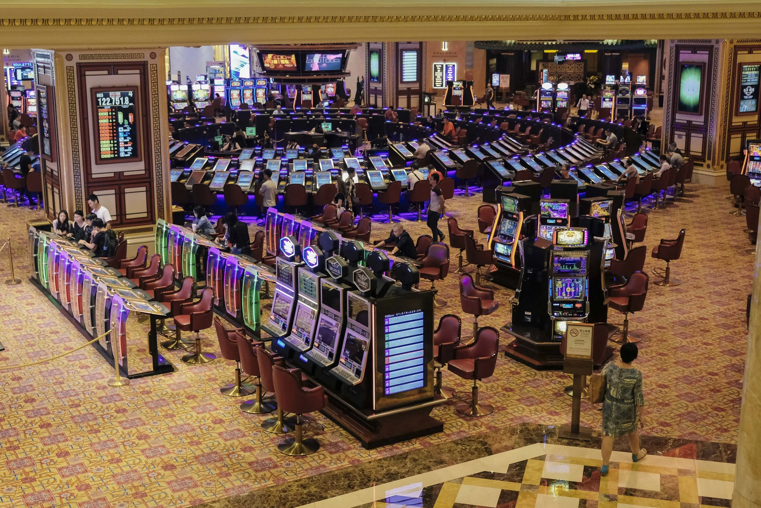 The garish interior of the Venetian