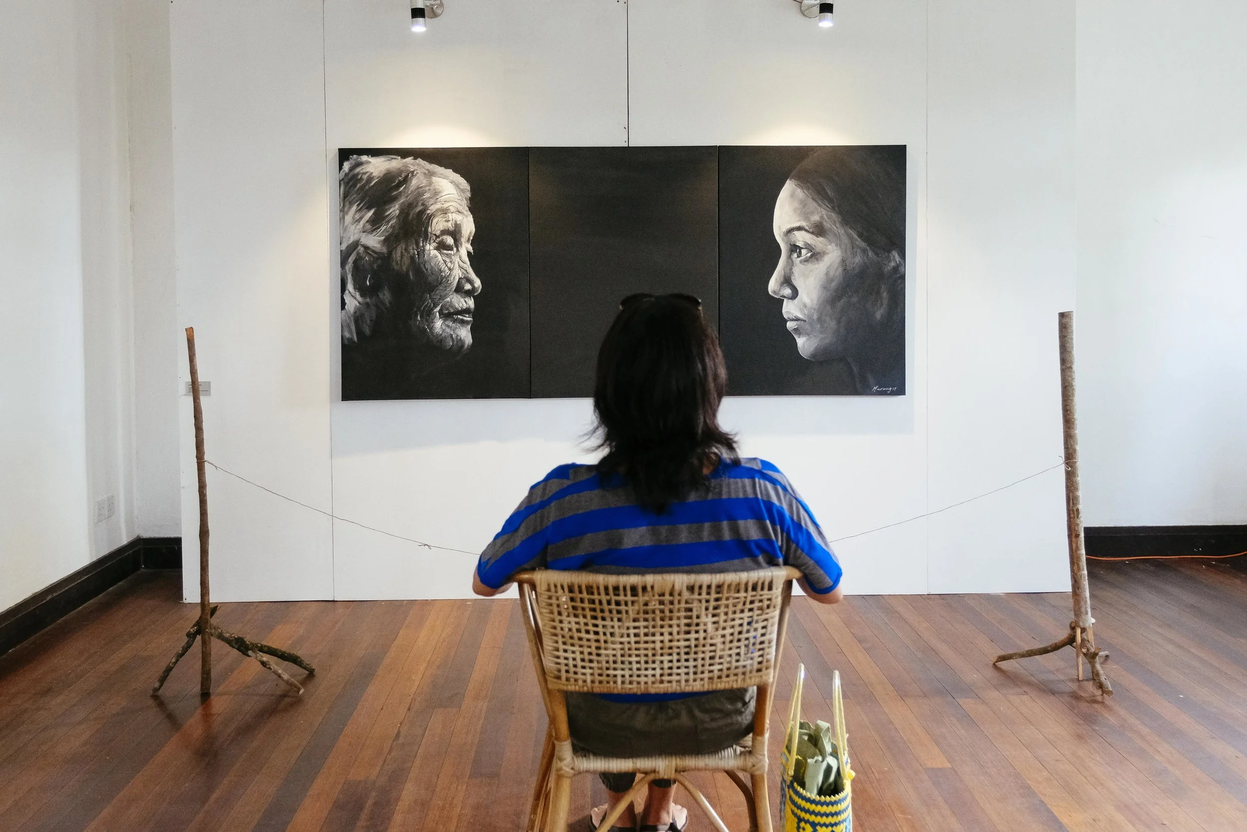 Alena Murang's "The Storyteller" invites you to sit and ponder. Photo: Marc Nair.