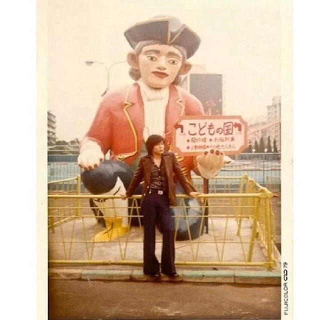 Happy Father's Day. Here's an old photo of our dad casually hanging out with a terrifying sculpture in Japan, nbd! ☺️ Our dad has always believed in our dreams, pushing us to work hard for what we wanted to achieve in life and we are so thankful for 