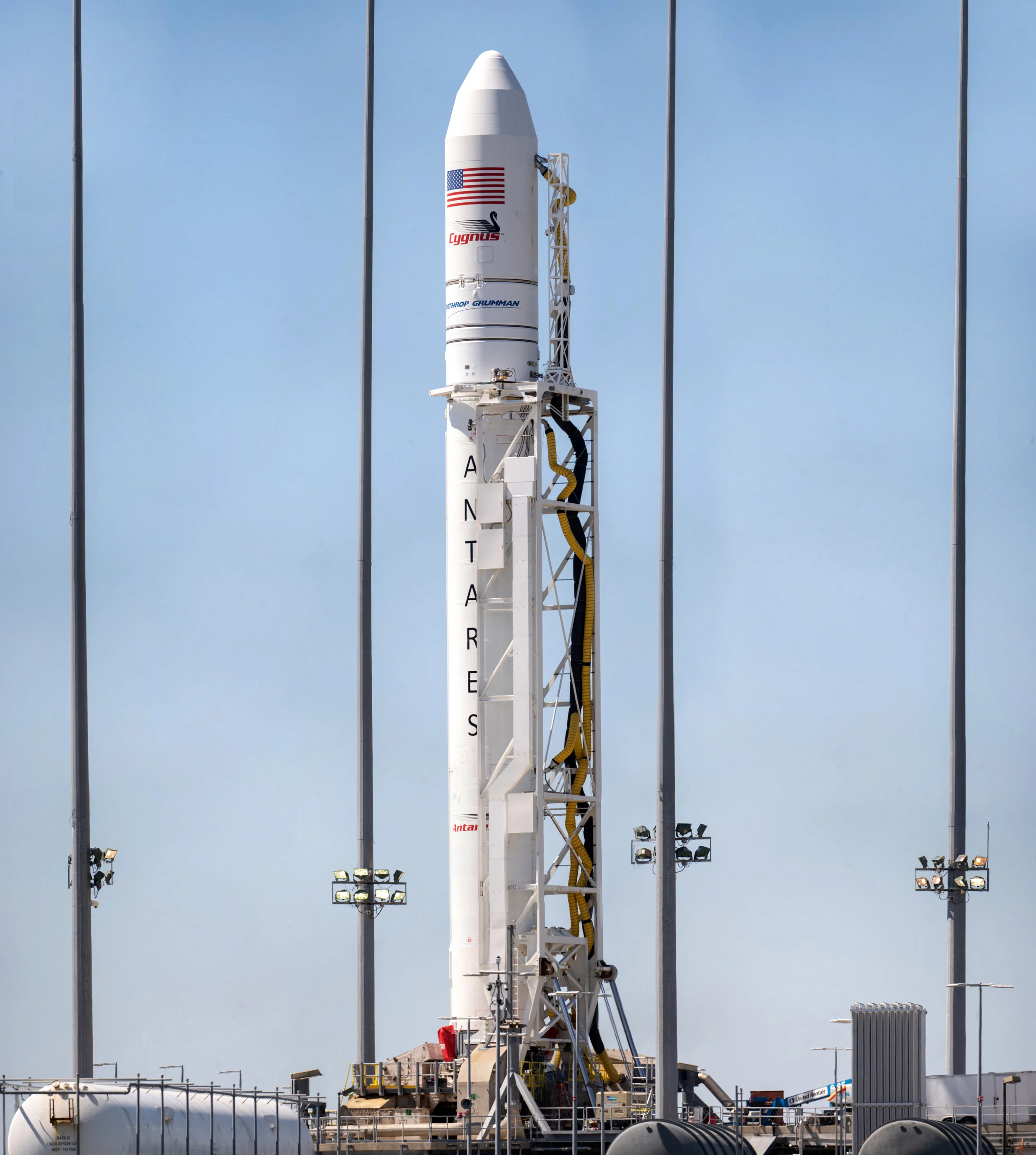 The Antares rocket is rolled out and ready to launch on the platform on Wallops Island.(TaylorMickal).jpg