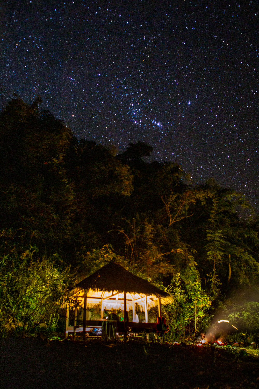 Dinner spot on the Nam Nern Night Safari