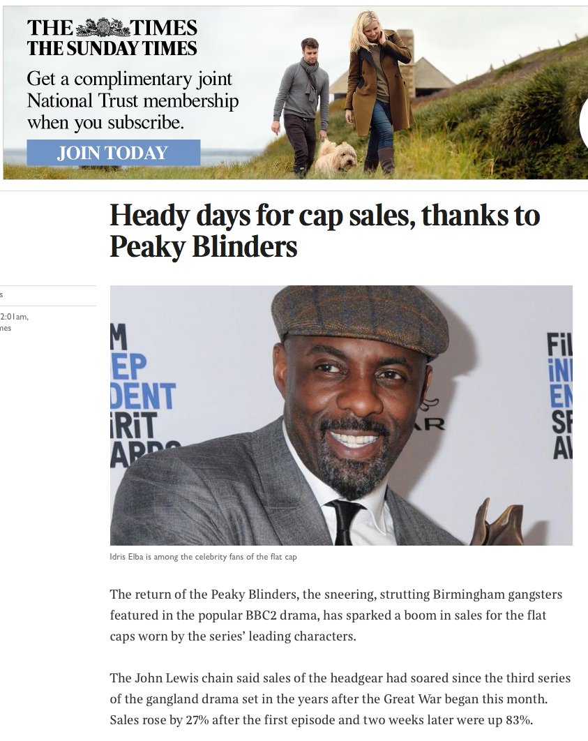 IDRIS ELBA FLAT CAP