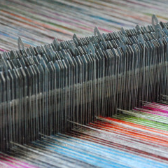 Fabric being woven