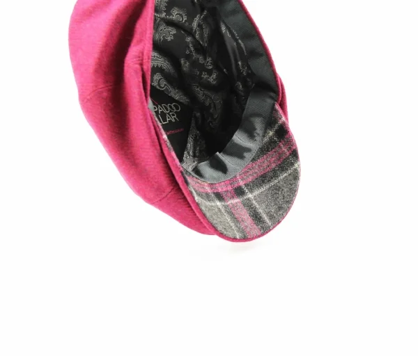 pink wool childrens tweed baker boy Yorkshire baker boy peaky blinders British made Kempadoo Milla
