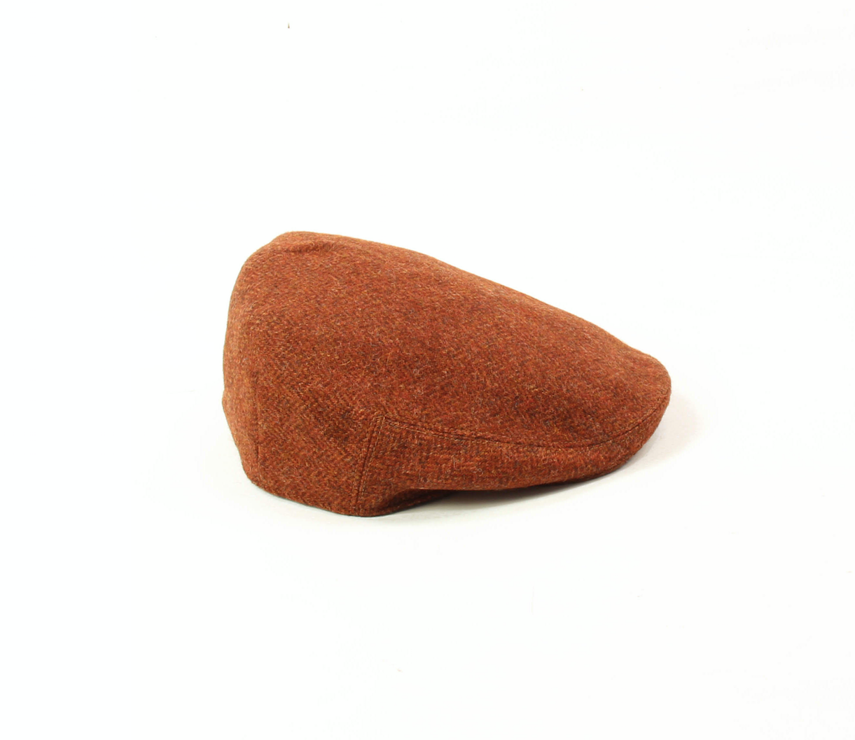 huxley rust herringbone flat cap british made kempadoo millar headwear yorkshire