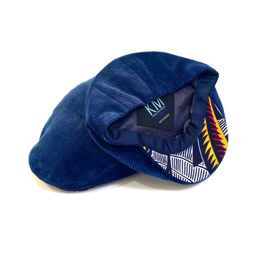 blue navy cord corduroy mens men's womens headwear hat hats yorkshire british england made in uk luxury ethical quality independent small business fashion small
