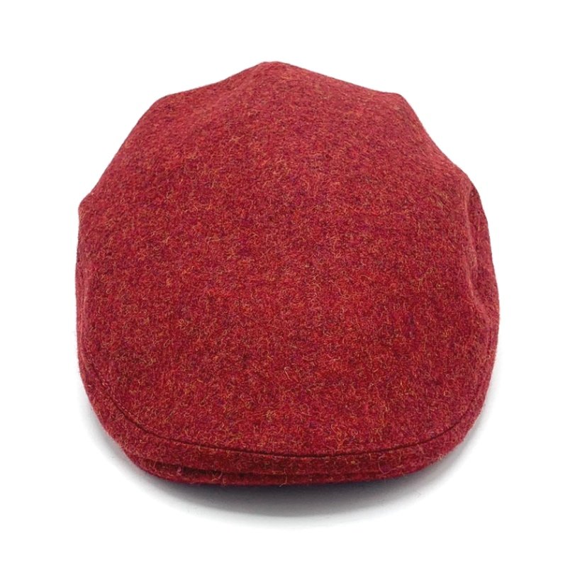 red wool flat cap headwear luxury ethical cool style mens hat hats unisex ivy cap