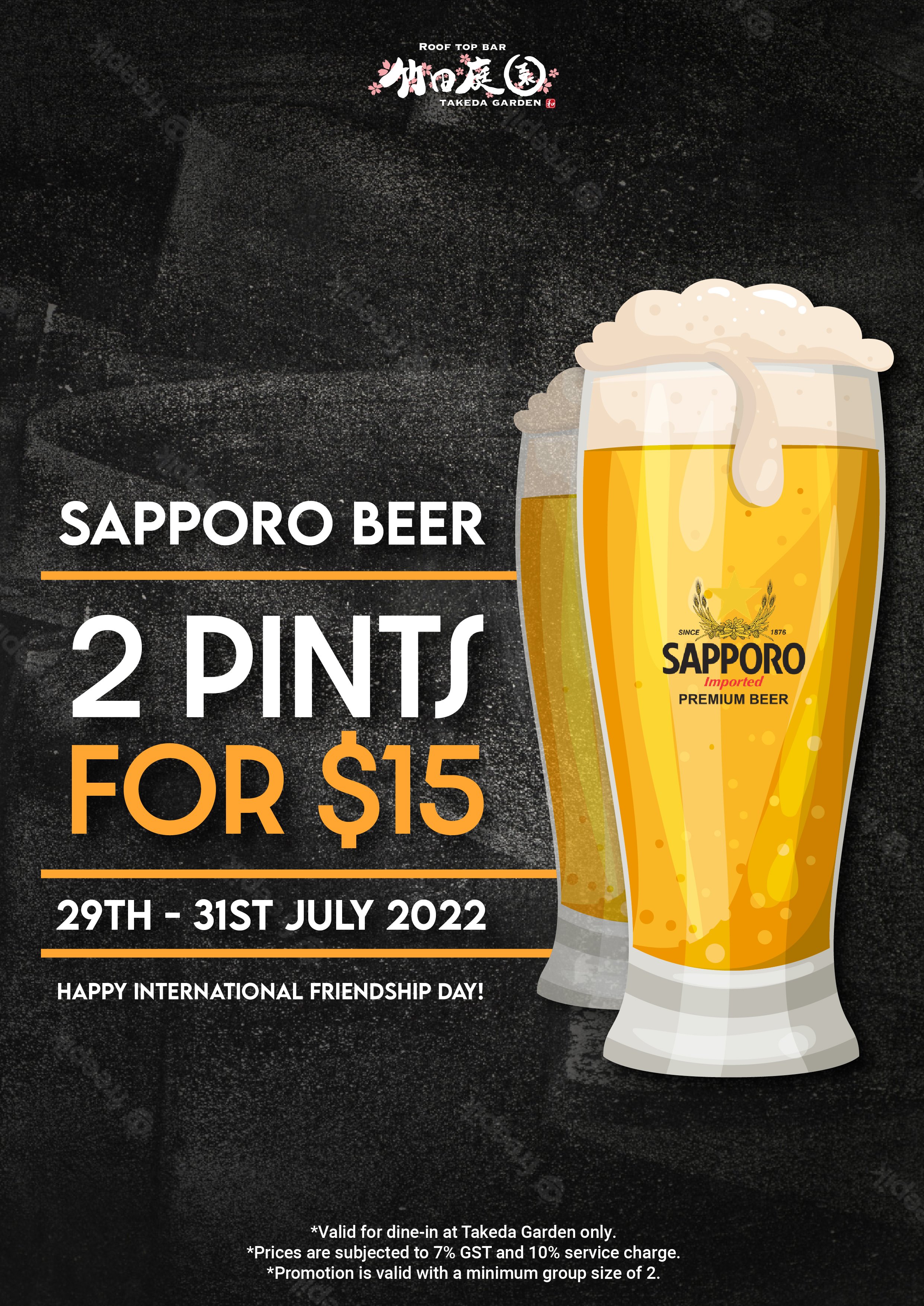 Sapporo Beer 2 Pints $15 Promo.jpg