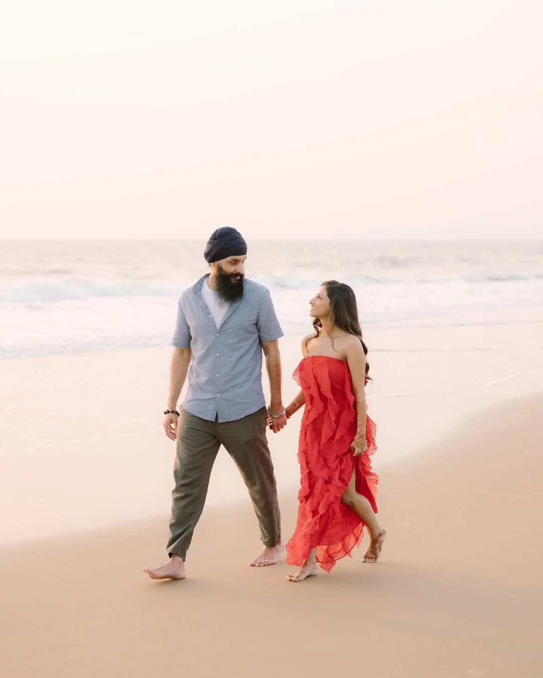 Two cultures. One story.
A Sikh groom and a Gujarati bride, brought together by love &mdash; framed by the golden sands and serene waves of Goa.
No filters, no noise. Just us, the sea, and the start of something timeless.

Shot on : @canonindia_offic