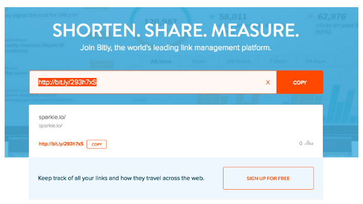 If you register with a free account on bit.ly, you’ll also get access to a dashboard where you can keep track of all of your abbreviated links and see how much activity they’re getting via your social posts.