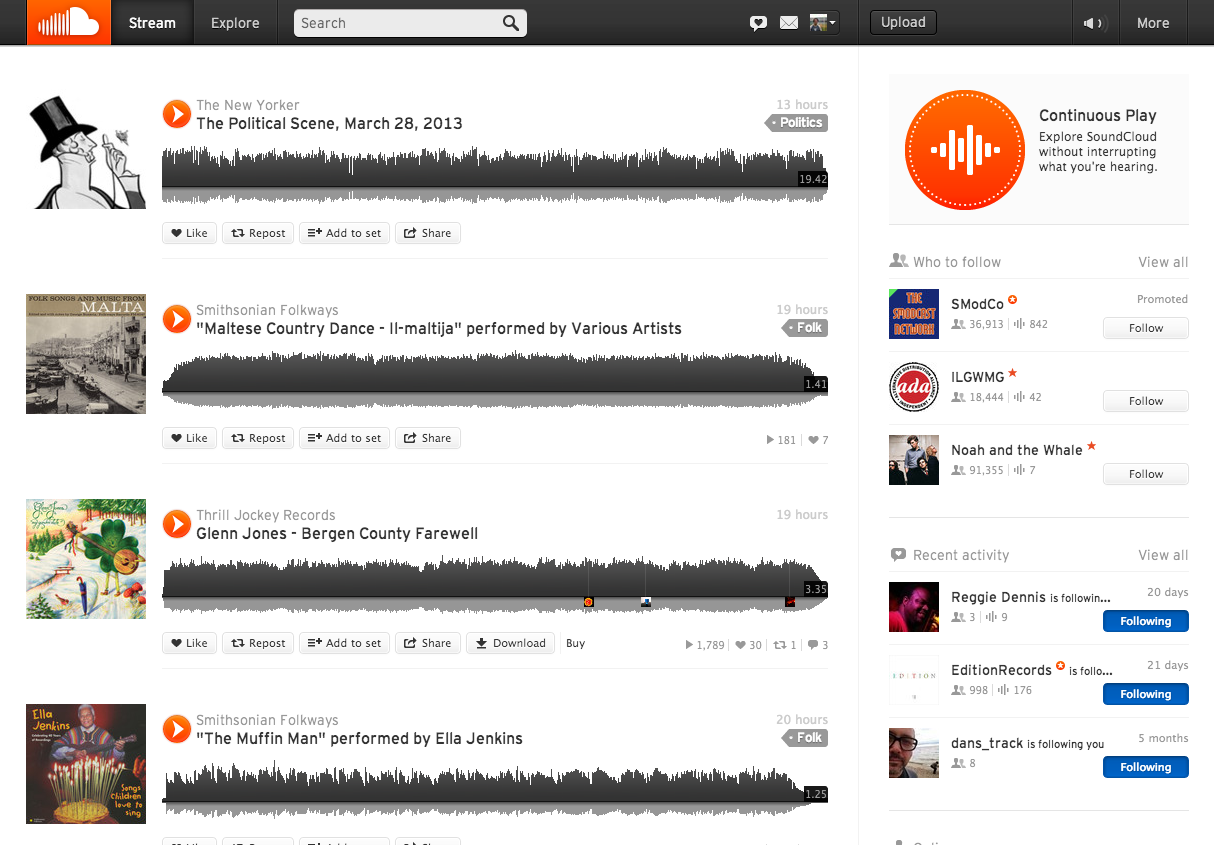 this is a sample of what users will see on their feed. when you upload your podcast, users will see yours in a similar format.