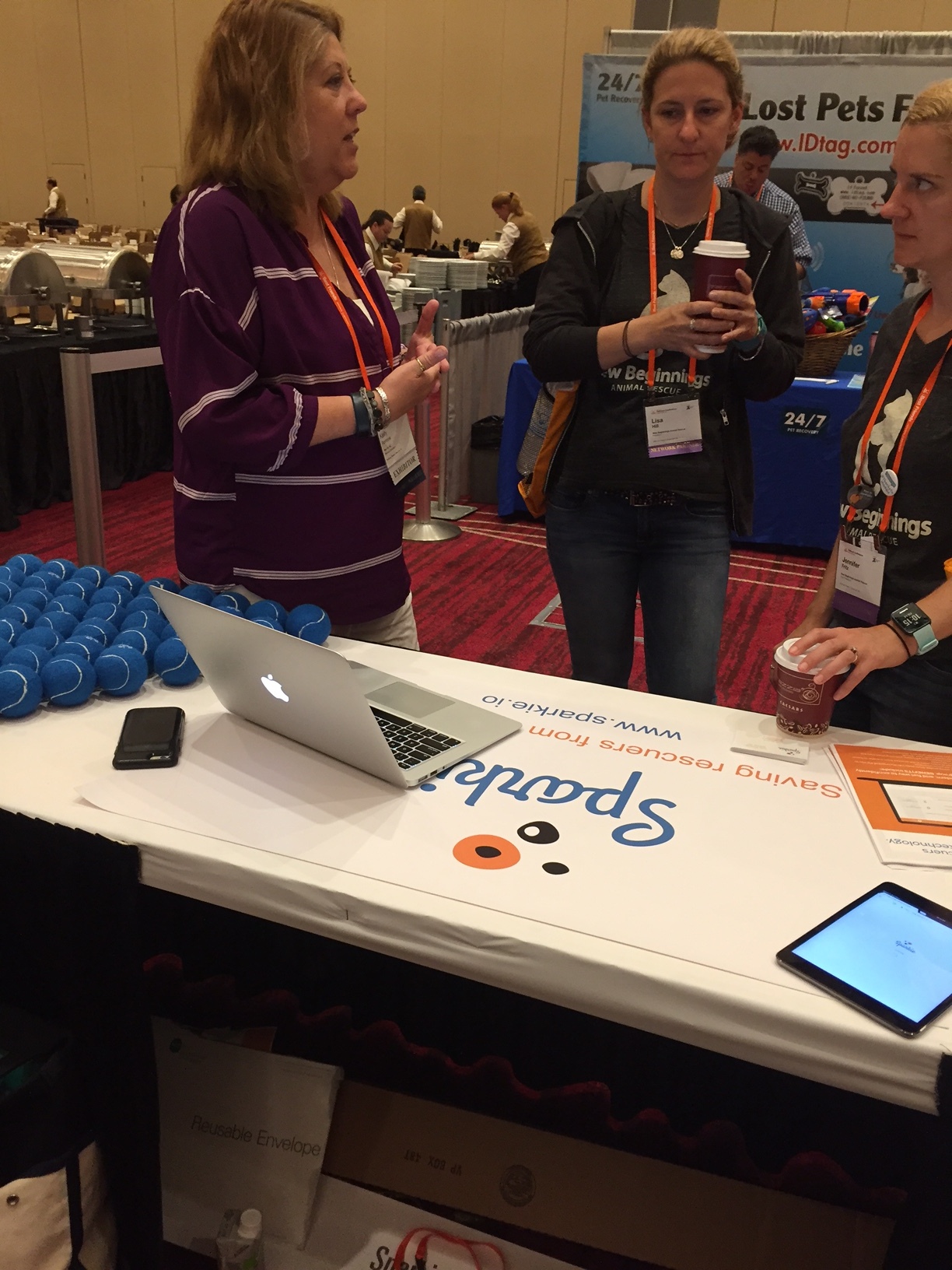 Here Kelly rocks a demo of Sparkie to rescuers from Michigan! We were amazed by the levels and diversity of attendance at the conference, as well as its professional set up!