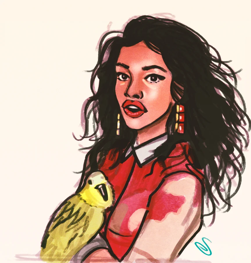M.I.A with a parrot, a doodle - Sailesh Vaghela