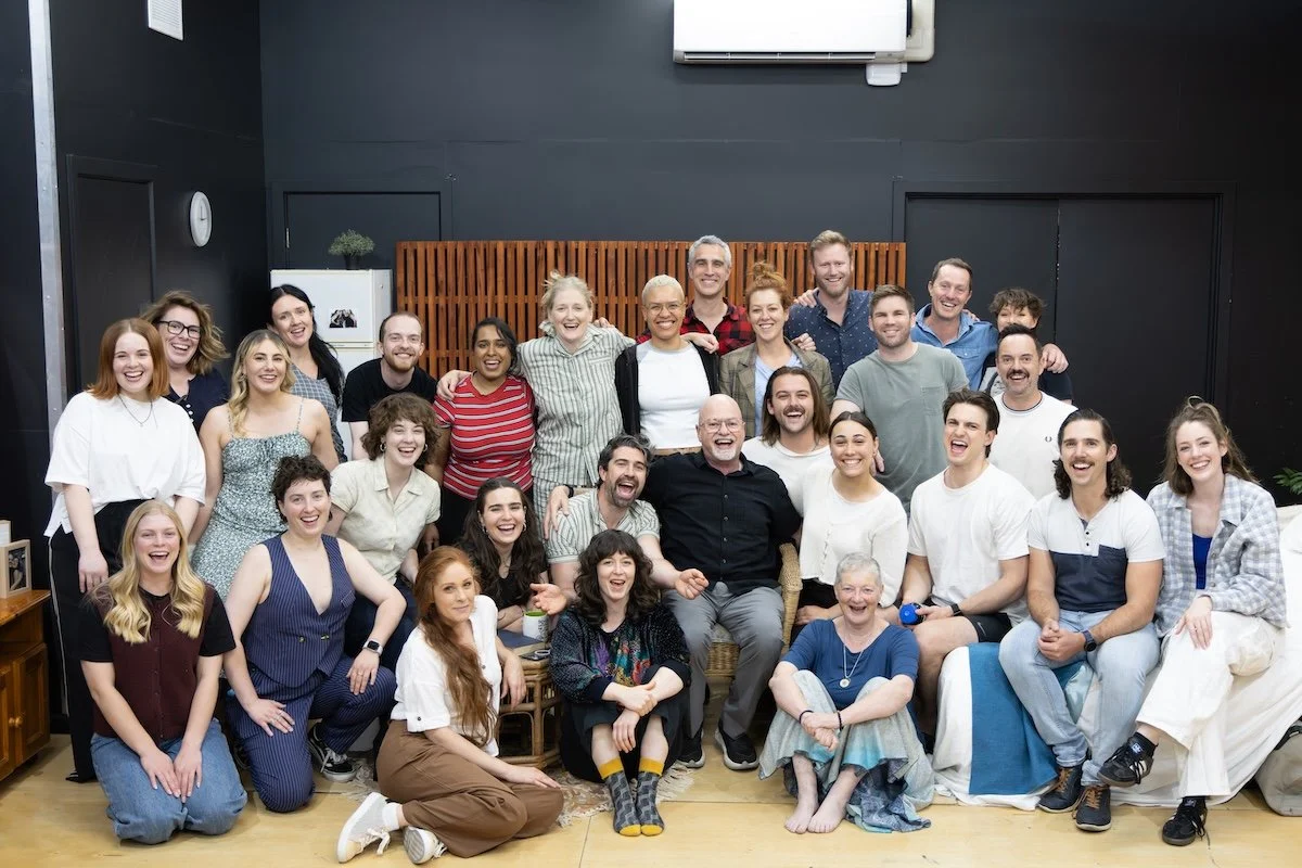Participants gathered with Howard Fine during the 2025 Howard Fine Acting Studio Masterclass in Melbourne.